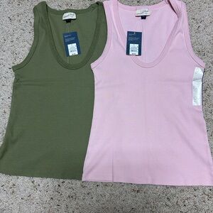 NWT (2) Size large VNeck tank tops